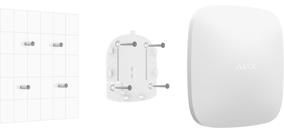 AJAX Hub 2 PLUS - Installation, Wandhalterung